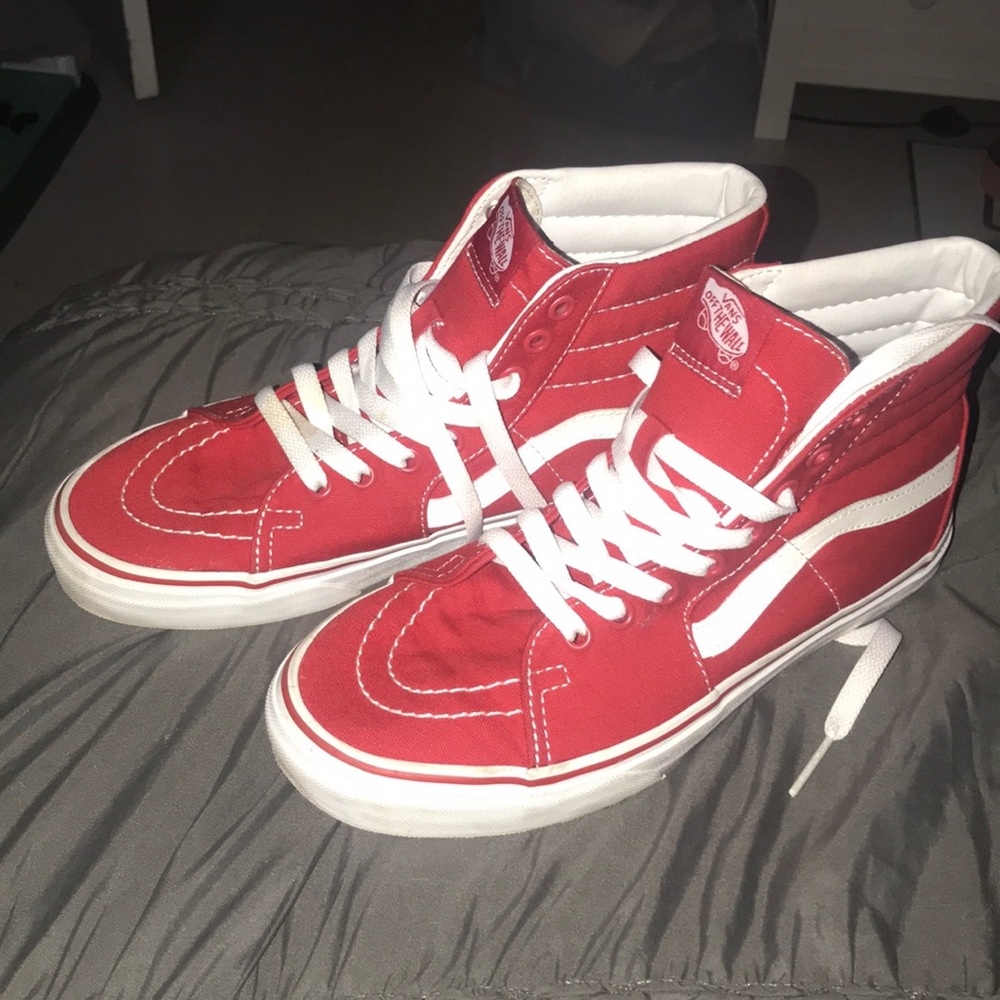 Red high top vans
